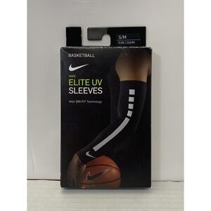 Nike Elite UV Arm Sleeves Adult S/M Black/White NEW Basketball Baseball